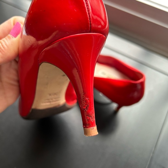 (SOLD) Authentic Miu Miu Red Patent Leather Pumps - Picture 6 of 10